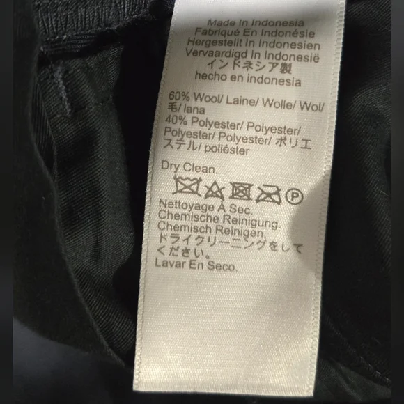 Madewell Men's Cotton-Wool Blend Pleated Trousers Pants Navy 35x32 NWT - Picture 7 of 8